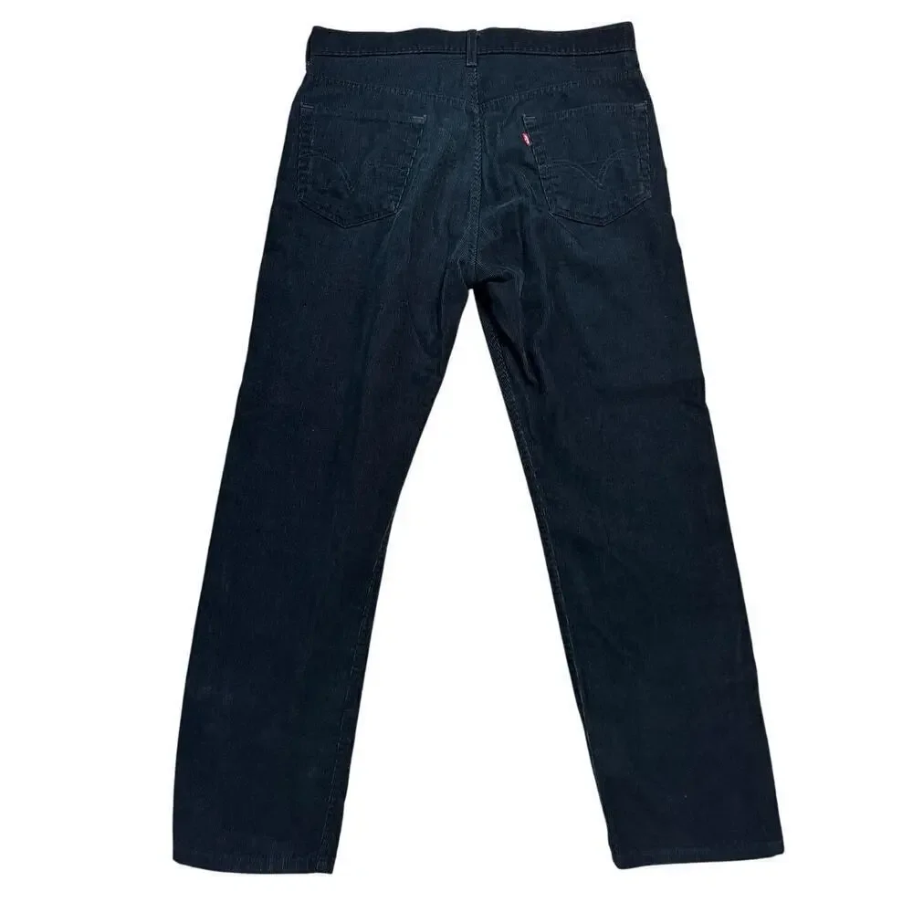 LEVI'S 505 Regular Fit Black Corduroy Men's Jeans/Pants size 36 X 32